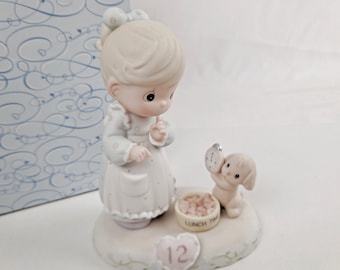 Precious Moments 12th Birthday Blonde Girl Birthday Figurine, Age 12 Growing in Grace Collection 260932, W/Box
