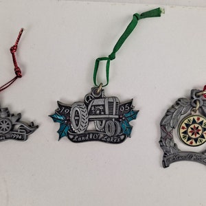Vintage Land O Lakes 1994, 1995 lub 1997 Cynowa ozdoba świąteczna