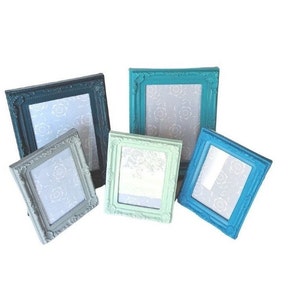 3 1/2 x 5 inch photo frames, PLASTIC, fun bright multicolored, baroque style image 8