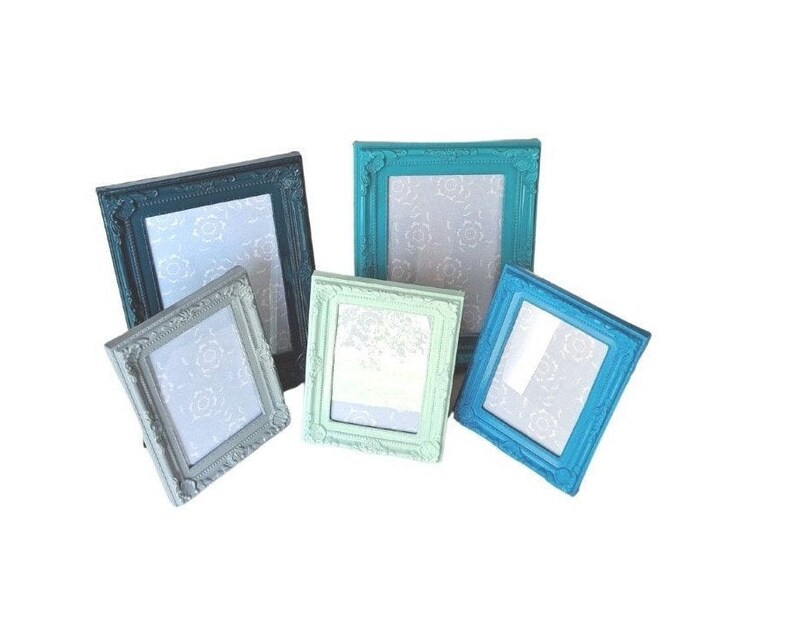 3 1/2 x 5 inch photo frames, PLASTIC, fun bright multicolored, baroque style image 8