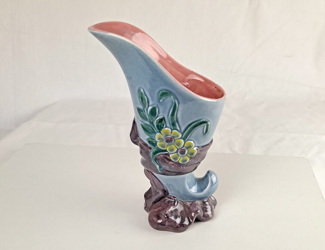 Red Wing Pottery Cornucopia Vase 1152, Vintage 1942 Large Red Wing Vase, Excellent Condition Etsy