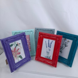 4x6 Picture Frames, 4x6 frame, Fun, PLASTIC, Bright Colors, Red, Turquoise, Gray, Purple, Teal! Opening 3.25x5.25 inches