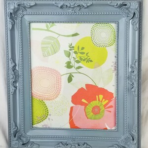 3 1/2 x 5 inch photo frames, PLASTIC, fun bright multicolored, baroque style Gray