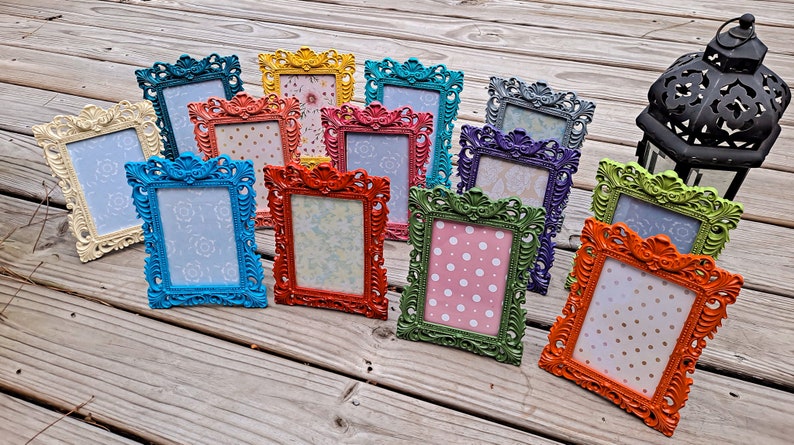 4x6 Picture Frames, 4x6 frame, Fun, Bright, Colorful 4x6 Photo Frames, Quality RESIN, Pink, Red, Yellow, Black, Green, Orange, Blue... image 5