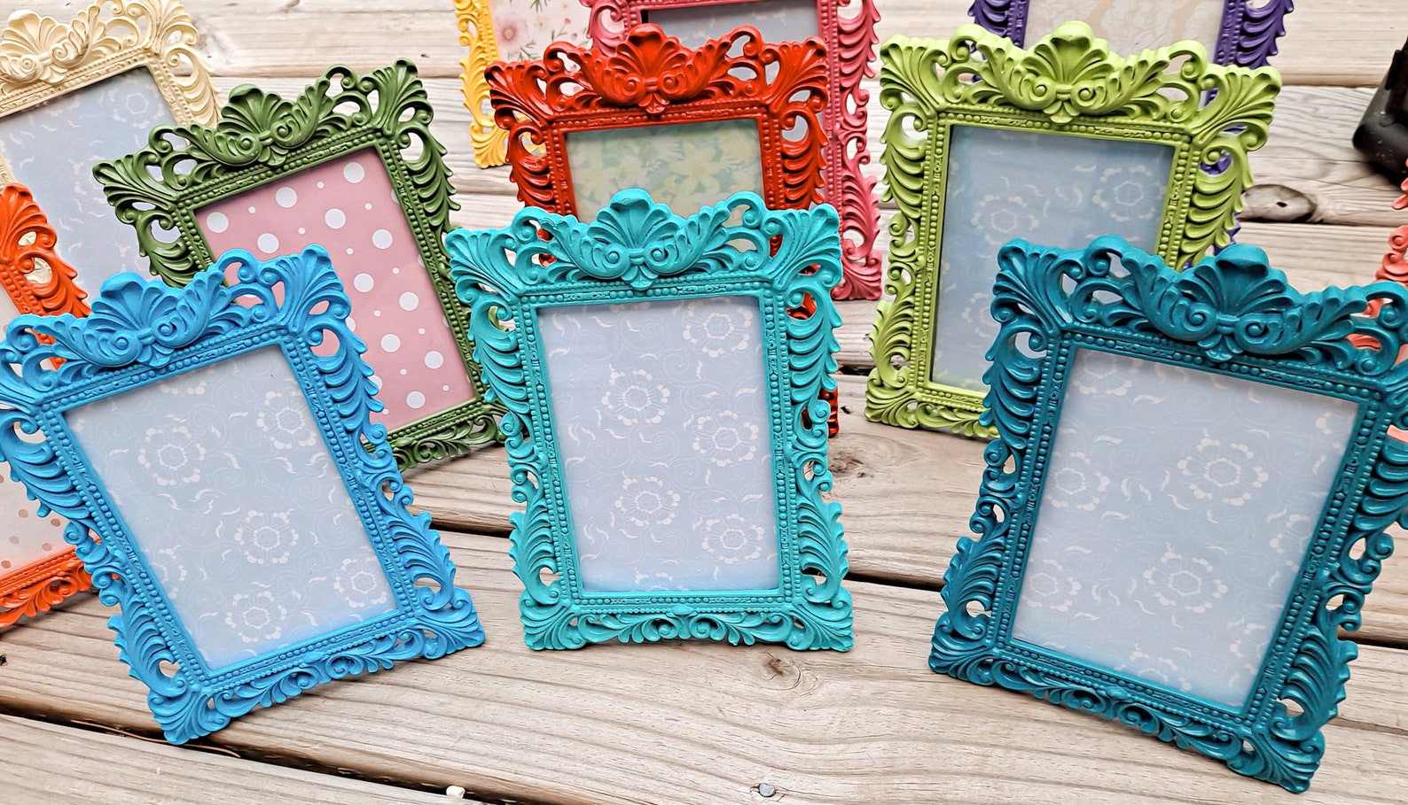 4x6 Picture Frames 4x6 Frame Fun Bright Colorful 4x6 Photo Etsy