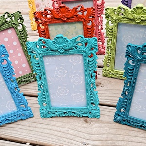 4x6 Picture Frames, 4x6 frame, Fun, Bright, Colorful 4x6 Photo Frames, Quality RESIN, Pink, Red, Yellow, Black, Green, Orange, Blue...