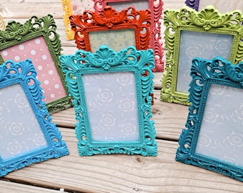 4x6 Picture Frames, 4x6 frame, Fun, Bright, Colorful 4x6 Photo Frames, Quality RESIN, Pink, Red, Yellow, Black, Green, Orange, Blue...