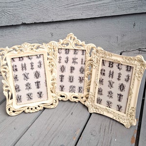 4x6 Picture Frames, Victorian, Antique Look, Resin with Gold, Glass Set of 3