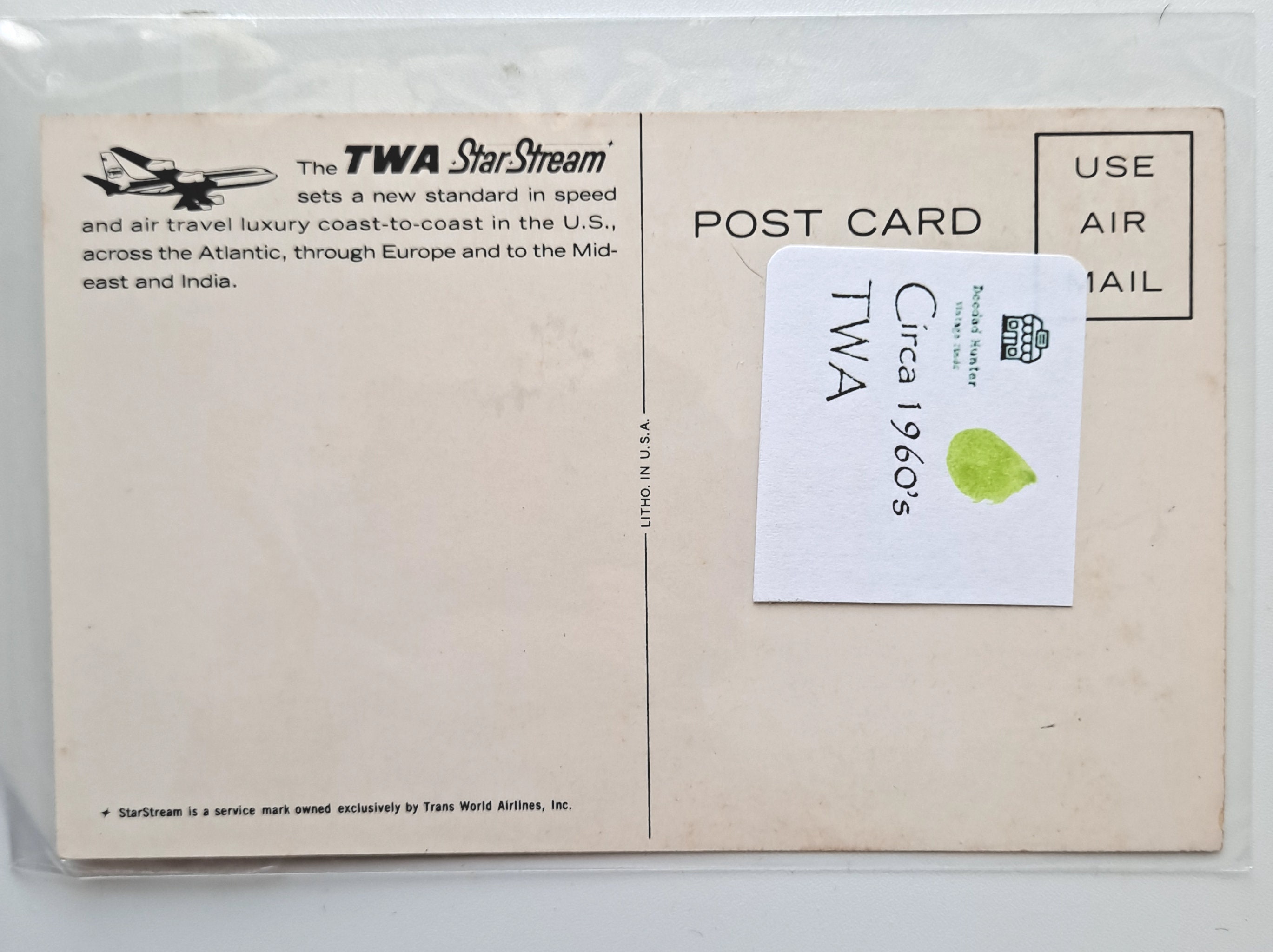 Vintage Airline Postcards Northwest Cathay Pacific TWA Etsy