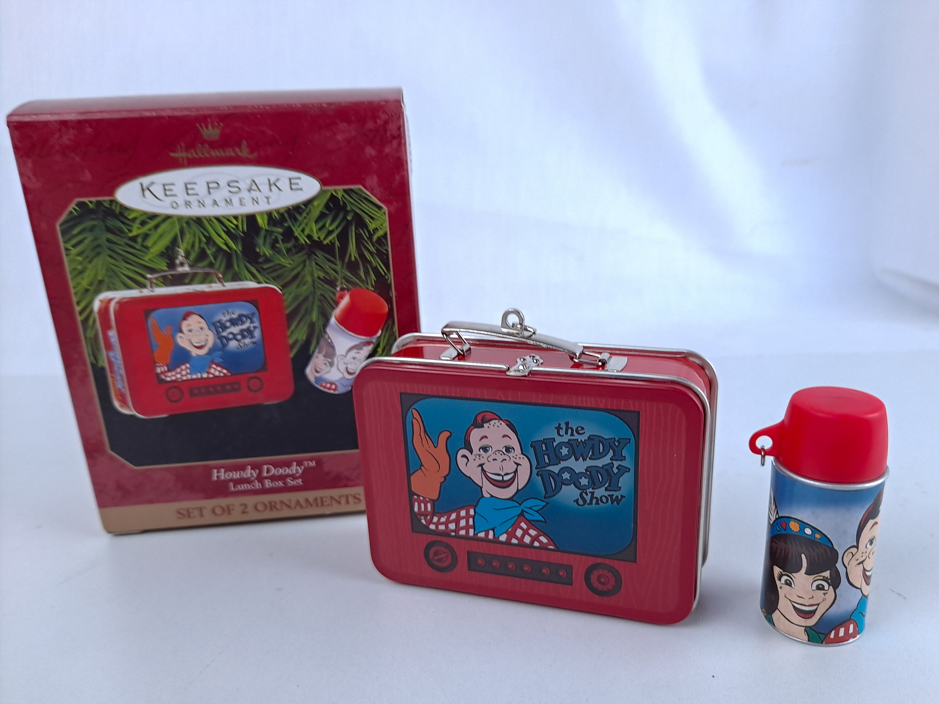 Kurt Adler 3.18 Dora Miniature Tin Lunch Box Ornament.