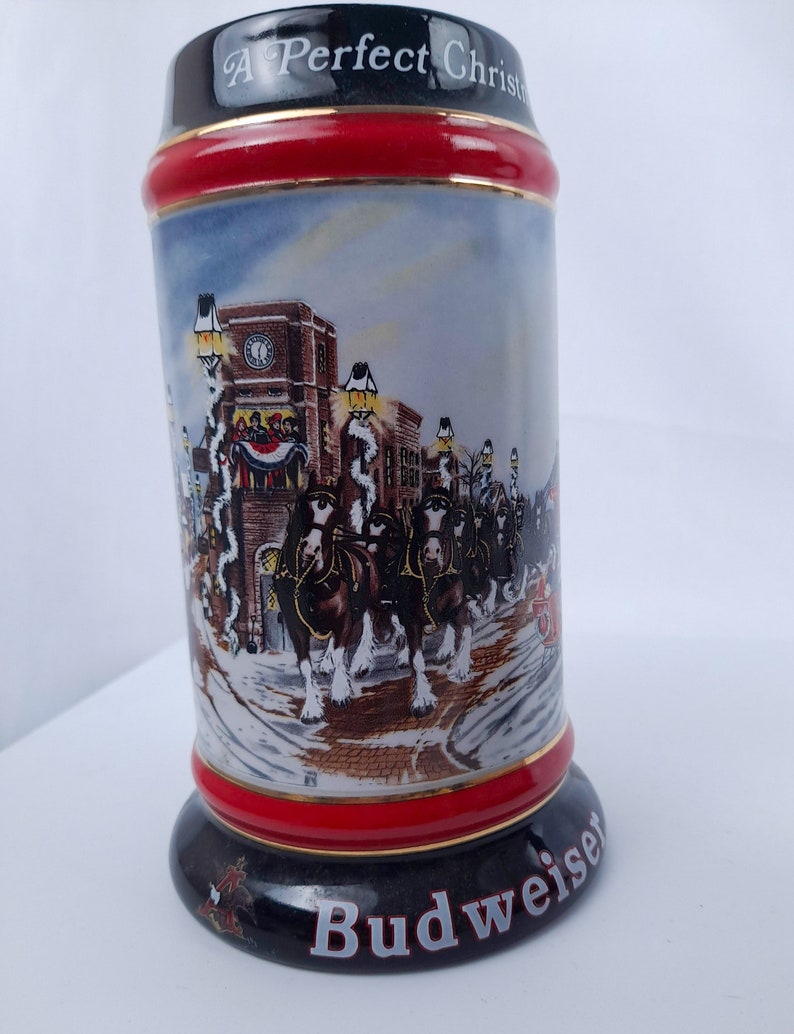 Budweiser Holiday Beer Steins Artist Susan Sampson 1990 an Etsy