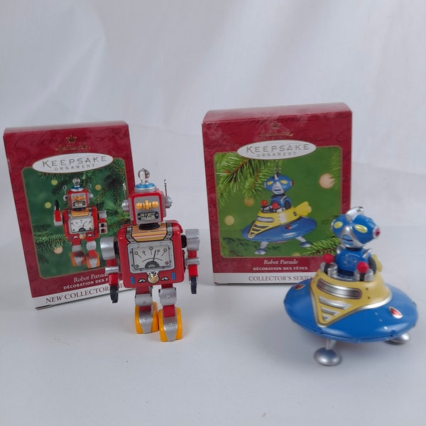 Ornamento natalizio robot o astronave robot della serie Robot Parade Ornamento ricordo distintivo