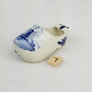 Vintage Blue Delft Dutch Shoe, Hand painted Blue Delft, Holland