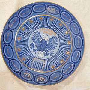 Blue Bicentennial Plate, Special Edition, Made by B & G Copenhagen