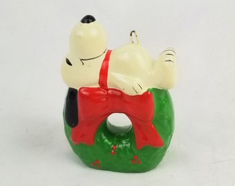 Juguete de peluche de Papá Noel de Snoopy de 6 pulgadas con chirriante |  Juguete de peluche Charlie Brown Snoopy rojo y blanco | Pequeños juguetes