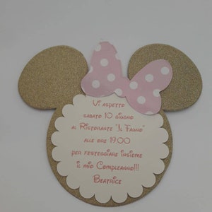 Invito compleanno Minnie n 10 pz
