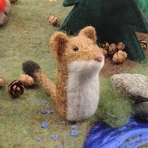 Weasel; Stoat; Handmade Needle Felted Wool Weasel Stoat; Woodland Animal