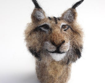 Lynx; Handmade needle felted wool Lynx; Canada Lynx Eurasian Lynx; Big cat
