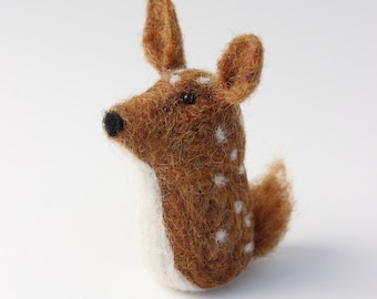 Fawn; Baby Deer; Handmade Needle felted wool Fawn deer; woodland fawn