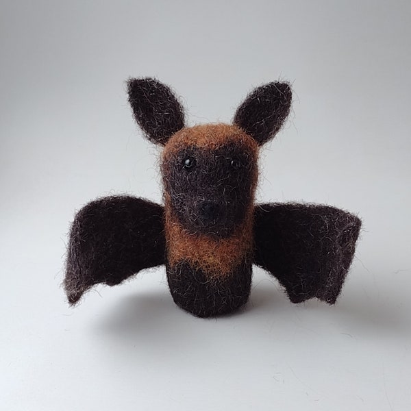 Fruit Bat Flying Fox; Handmade Needle Felted Fruit Bat Flying Fox; Wool Fruit Bat Flying Fox