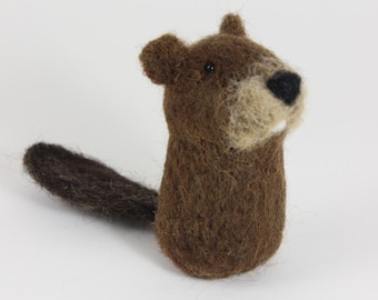 Beaver; Woodland Beaver: Handmade needle felted Beaver; Wool Beaver