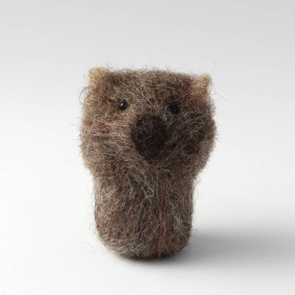 Wombat; handmade needlefelted wool wombat; Australian wildlife; marsupial