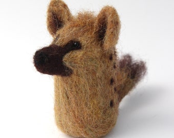 Hyena; Handmade Needle felted Wool Hyena; African Wildlife hyena