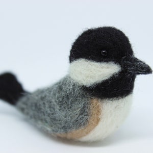 Black-Capped Chickadee; Felted Bird; Handmade Bird; Felted Chickadee; Needle Felted Chickadee; Needle Felted Wool Bird