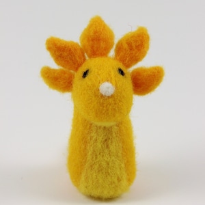 Ceratops; Felted Dinosaur; handmade Dinosaur; Wool Ceratops; Yellow Dinosaur
