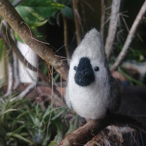 Woodland Tufted Titmouse; Needle felted Tufted Titmouse