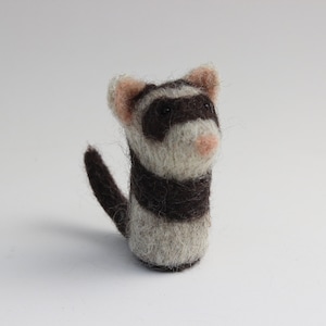 Ferret; handmade needle felted wool ferret