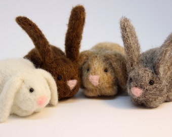 Bunny Rabbit; Handmade Needle Felted Bunny; Felted bunny; floppy eared bunny; Woodland Rabbit