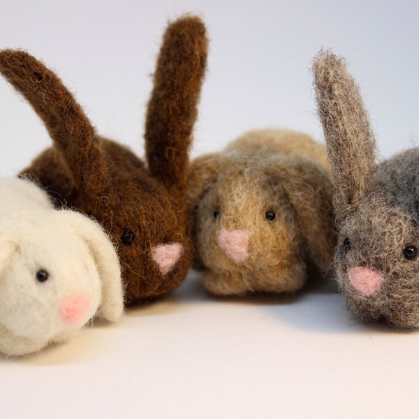 Bunny Rabbit; Handmade Needle Felted Bunny; Felted bunny; floppy eared bunny; Woodland Rabbit