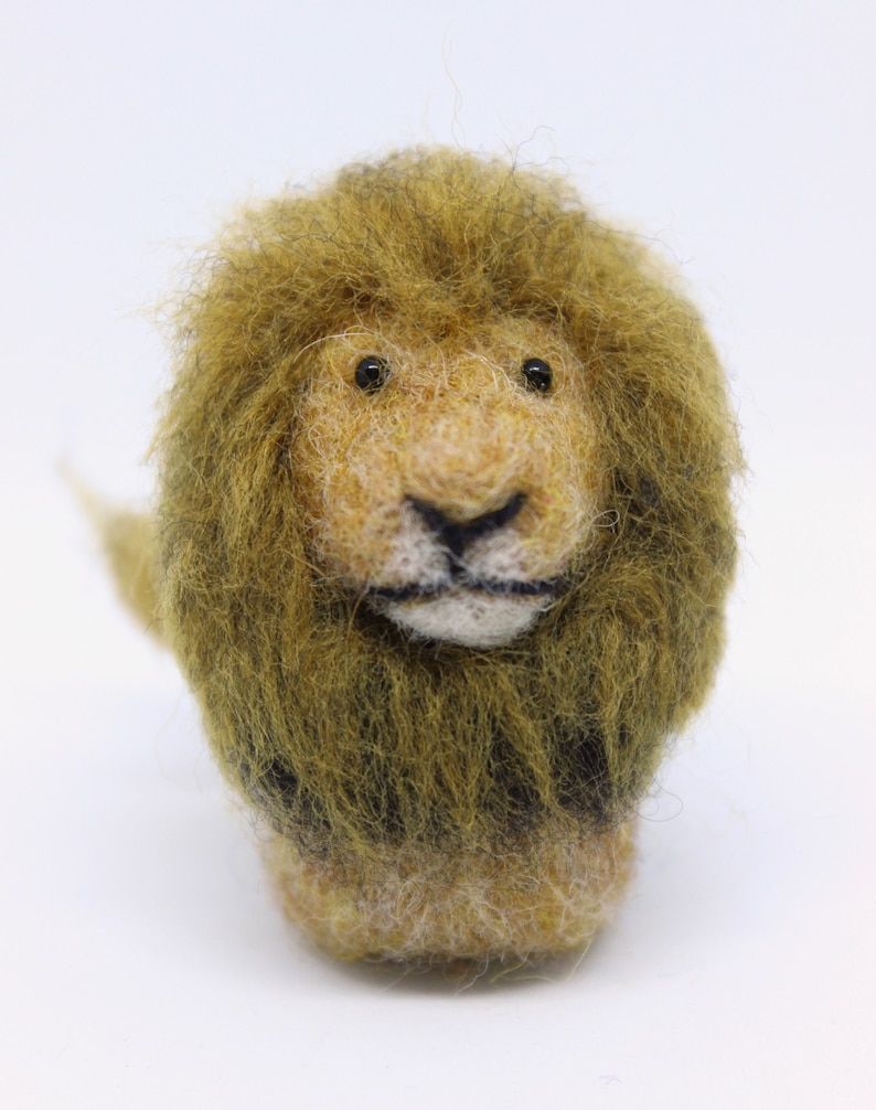 Lion Needle Felted Lion Handmade Needle Felted Lion African Etsy