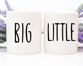 Big Little Mugs Set, Sorority Gifts, Big Little Gifts, Gifts For Little, Gifts For Big, Sorority Reveal Gift, Custom Name Mug