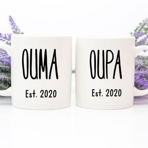 Ouma And Oupa Mugs Set, Pregnancy Announcement For Afrikaans Grandma And Grandpa, Ouma Mug, Oupa Mug, Gift For Ouma image 4