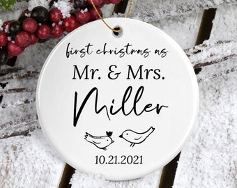 Our First Christmas As Mr And Mrs Ornament -  Mr And Mrs Christmas Ornament - First Christmas Married Ornament