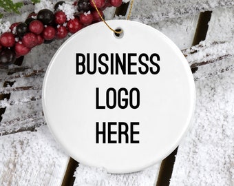 Business Logo Bulk Christmas Ornament - Corporate Gifts for Clients - Holiday Gifts for Employees - Logo Ornaments - Custom Ornaments