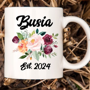 Busia Mug, Pregnancy Announcement for Polish Grandmother,  Baby Reveal For Busia, Grandma Gift