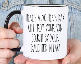 Mothers Day Gift From Daughter In Law, Funny Mug For Mother In Law, Gift From Son for Mother's Day