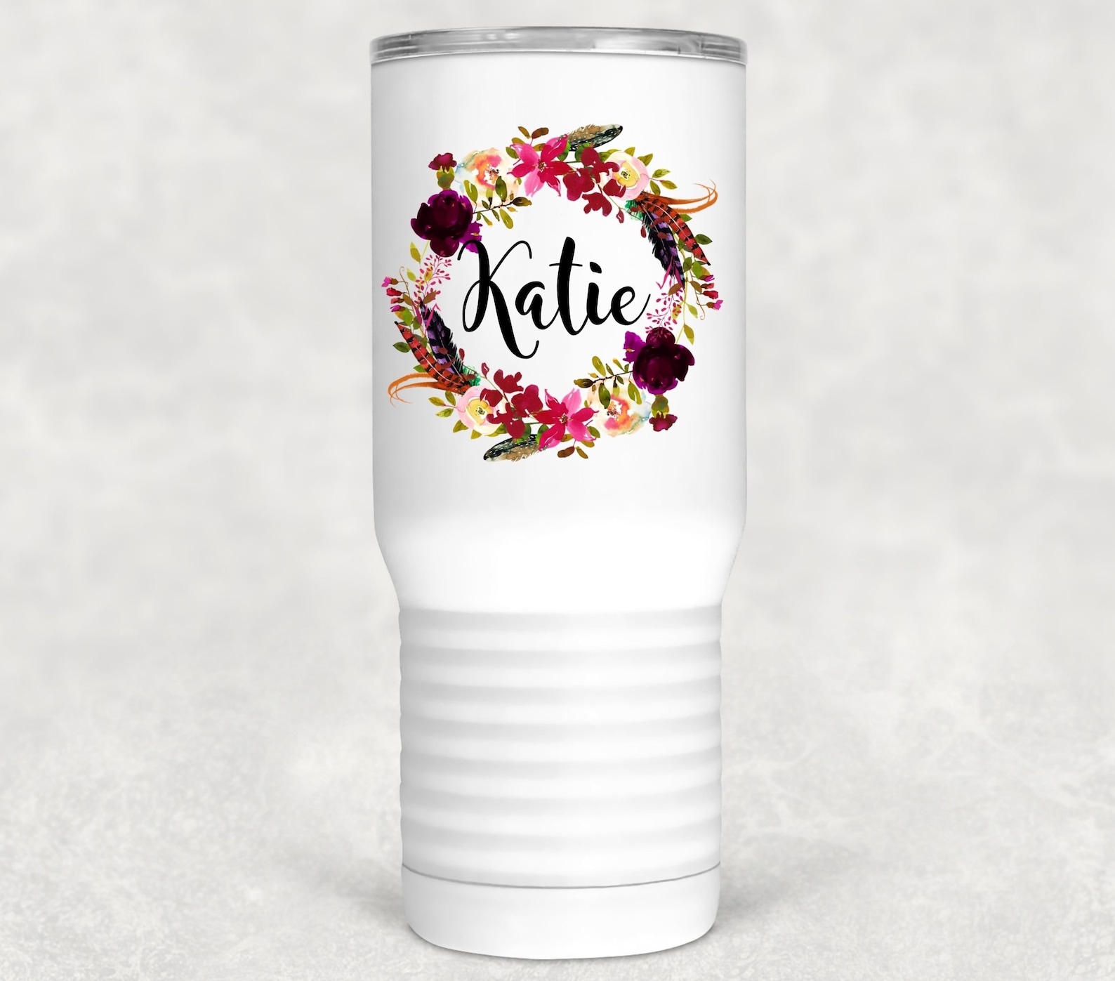 PERSONALIZED Name Tumbler Flower Tumbler With Custom Name Etsy