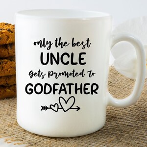 Godfather Proposal Gift, Only The Best Uncle Get Promoted To Godfather, Godparents Proposal, Baptism Gift
