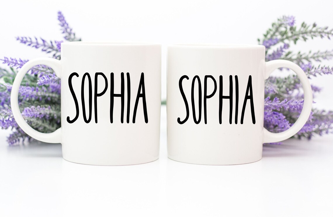 Custom Name Mug Personalized Mug With Name Add Name Mug Etsy