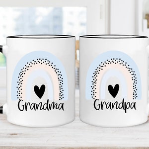 Pregnancy Announcement Grandparents - Grandma and Grandpa Mugs Set
