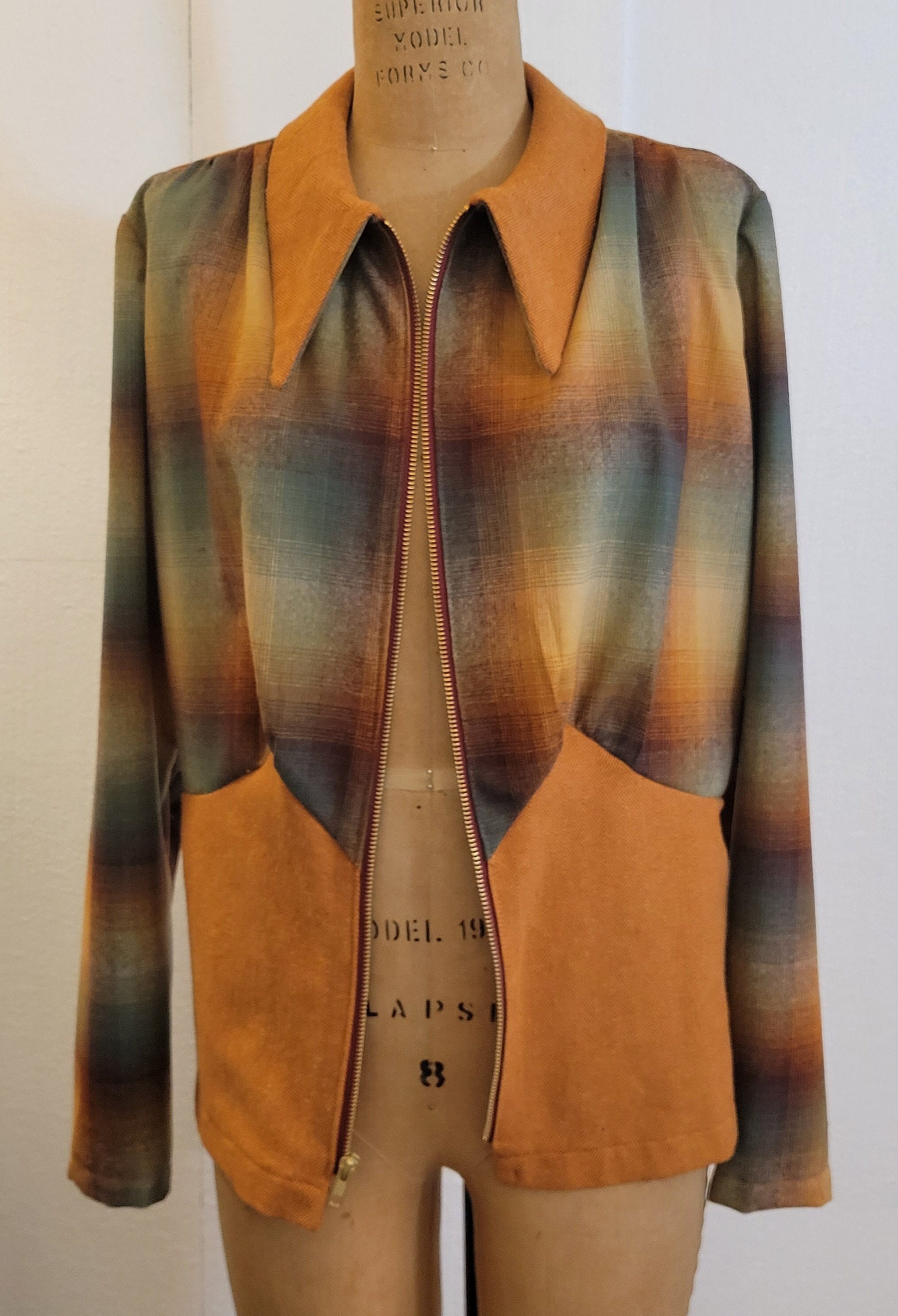 Orange Plaid Pendleton Jacket - Etsy