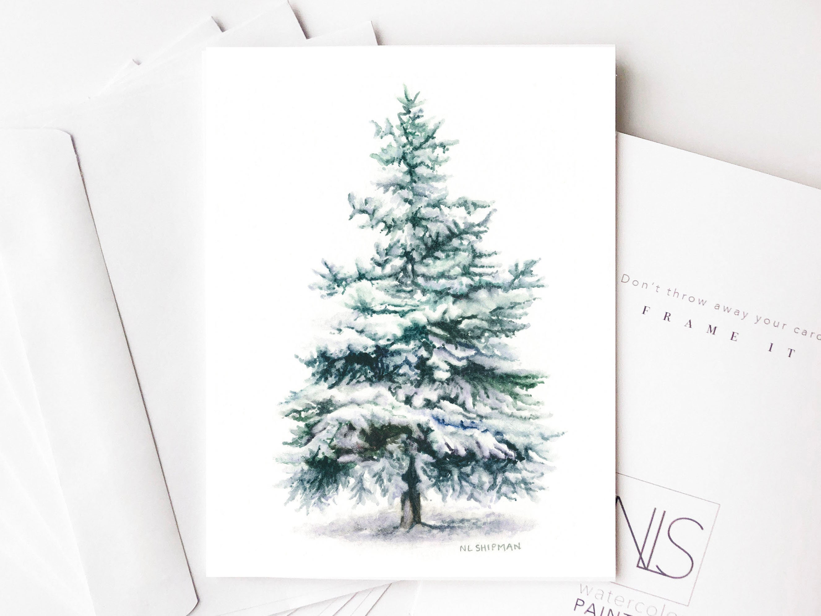 Christmas Cards Watercolor Christmas Cards Handmade Card Etsy