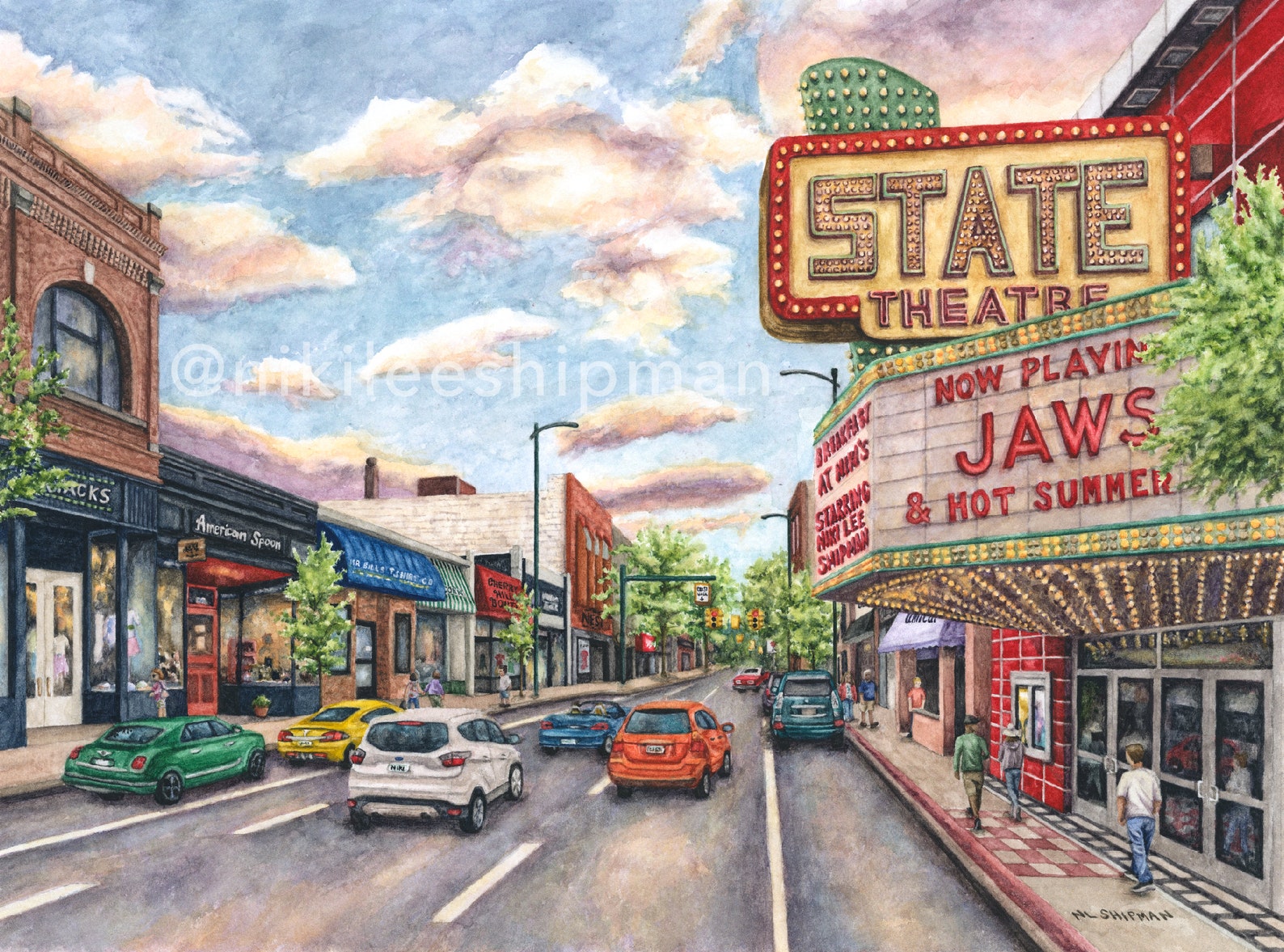 Traverse City Painting Watercolor Painting Michigan Etsy