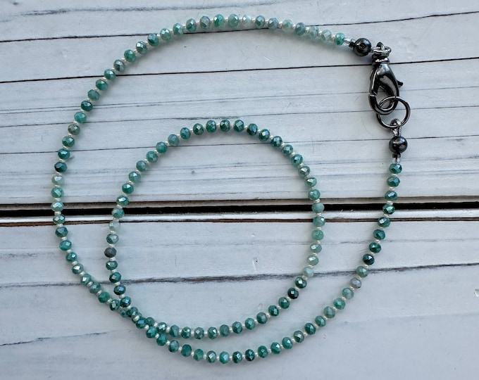 Featured listing image: Green Moonstone Necklace