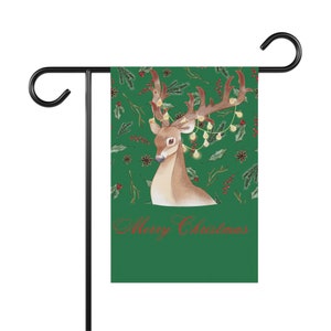 Christmas Garden & House Banner Merry Christmas Flag Christmas Banner Christmas Deer Decor Christmas Home Decor Gift Ideas