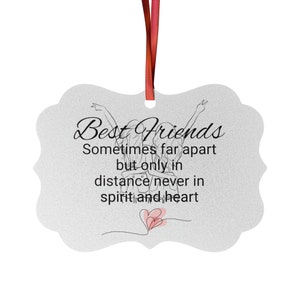 Best Friend Aluminum Ornaments For Best Friend Christmas Ornament Best Friend Gifts Best Friend Ornament